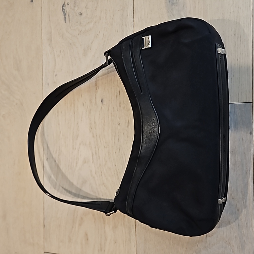 TUMI Black Nylon Leather shoulder bag